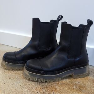Marc Jacobs | The Stomper Black Ankle Platform Boots Chunky Clear Sole Size 9
